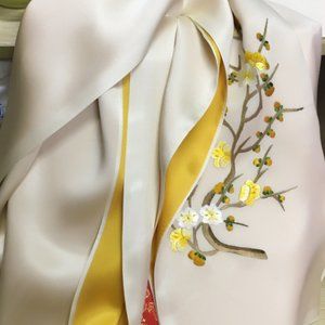 Silk dual purpose shawl scarf